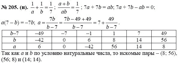 Ответ к задаче № 205 (н) - Ю.Н. Макарычев, гдз по алгебре 8 класс
